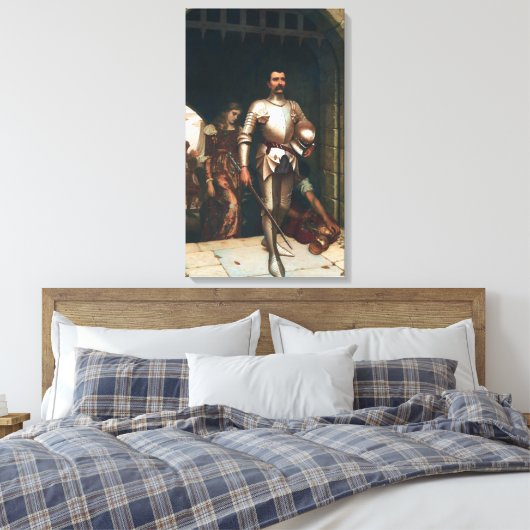 Verovering (Overwinnende middeleeuwse ridder) Canvas Afdruk (Insitu (Slaapkamer))