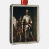 Verovering (Overwinnende middeleeuwse ridder) Metalen Ornament (Rechts)