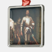 Verovering (Overwinnende middeleeuwse ridder) Metalen Ornament (Links)