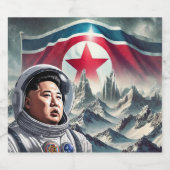 Verovering van de ruimte sparkling wijnetiket (Enkel label)