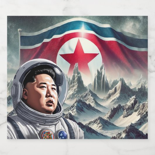 Verovering van de ruimte sparkling wijnetiket (Enkel label)