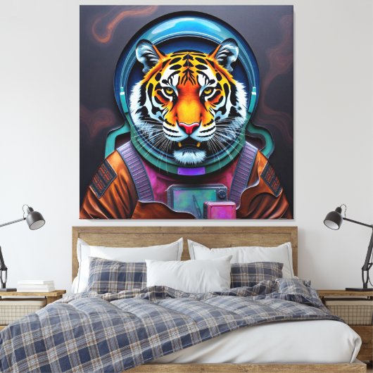 VEROVERING VAN DE TIJGERMAAN-4 CANVAS AFDRUK (Insitu (Slaapkamer))