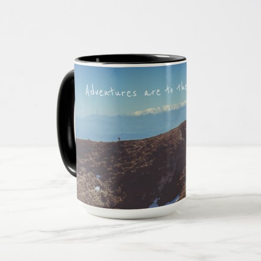 Verovering van de top mok (Voorkant links)