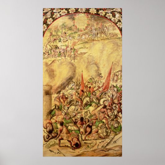 Verovering van Mexico: de Spanjaarden die zich ter Poster (Voorkant)