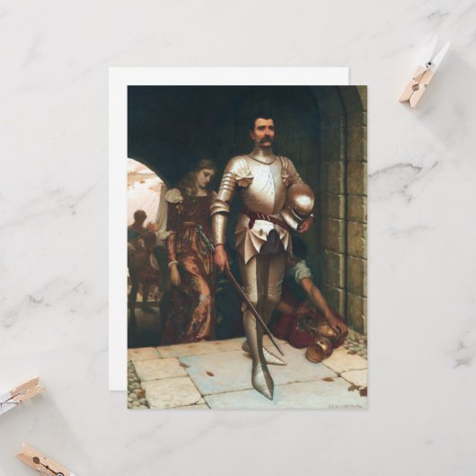 Verovering (zegevierende ridder) kaart (Voorkant / Achterkant in situ)