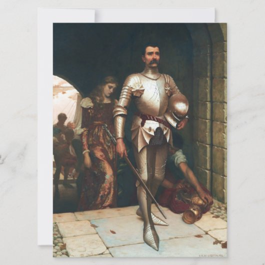 Verovering (zegevierende ridder) kaart (Voorkant)