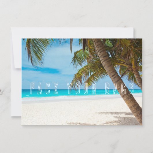 Verpak de datum waarop je bagageruimte hebt gekoch save the date (Voorkant)