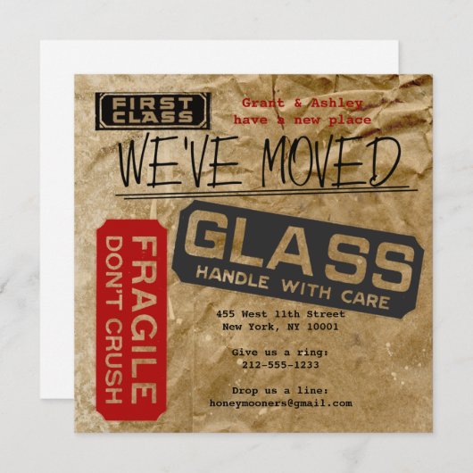 Verpak het! Aankondiging verhuizing (Voorkant / Achterkant)