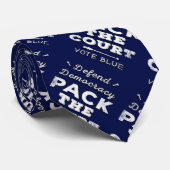 Verpak het Hof, verdedig de democratie, stem blauw Stropdas (Opgerold)