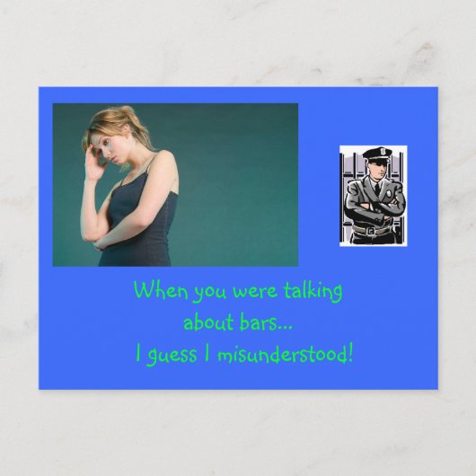 Verpak je gevangene met een grappig briefkaart! briefkaart (Voorkant)