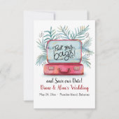 Verpak je zakken Bespaar de datum aankondiging (Voorkant)