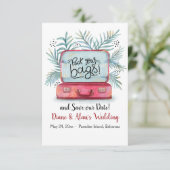 Verpak je zakken Bespaar de datum aankondiging (Staand voorkant)