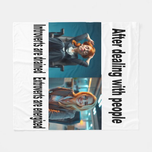 Verpak jezelf in deze Introvert/Extrovert deken (Voorkant (Horizontaal))