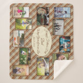 Verpak jezelf in onze Love Fathers Day Foto Collag Sherpa Deken (Voorkant)