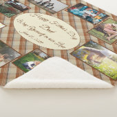 Verpak jezelf in onze Love Fathers Day Foto Collag Sherpa Deken (3/4)