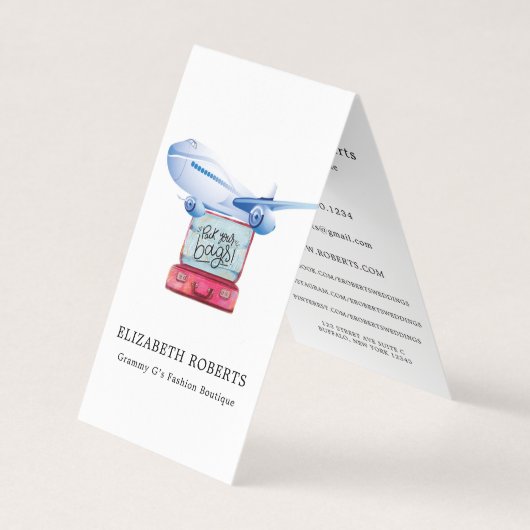 Verpak uw bagagereisagent visitekaartje (Voorkant)