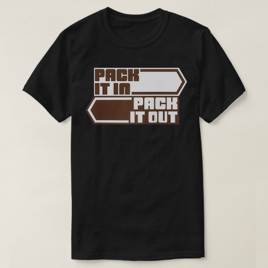 VERPAKKEN HET IN, VERPAKKEN HET UIT - Laat geen sp T-shirt (Design voorkant)