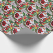 verpakken van kerstman en kinder partij cadeaupapier (Hoek)