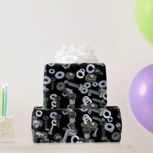 Verpakkend Document - Noten - en - bouten Cadeaupapier