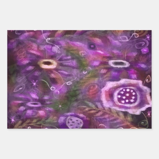 Verpakkende Document Bladen 3pc Abstract Sinaasapp Inpakpapier Vel (Voorkant 2)