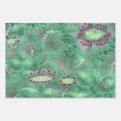 Verpakkende Document Bladreeks 3pc Abstract Blauw Inpakpapier Vel (Voorkant 2)