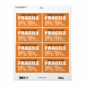 Verpakking Bewegende Organiserende Etiketten - Bre (Full Sheet)