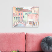 Verpakking Canvas "Waterverf Sketch/Venice Italy Afdruk (Insitu (Woonkamer))