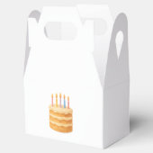 Verpakking doos met een afbeelding van een verjaar bedankdoosjes (Geopend)