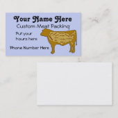Verpakking en slachting van rundvlees visitekaartje (Voorkant / Achterkant)