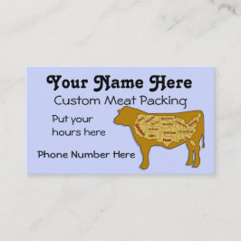 Verpakking en slachting van rundvlees visitekaartje