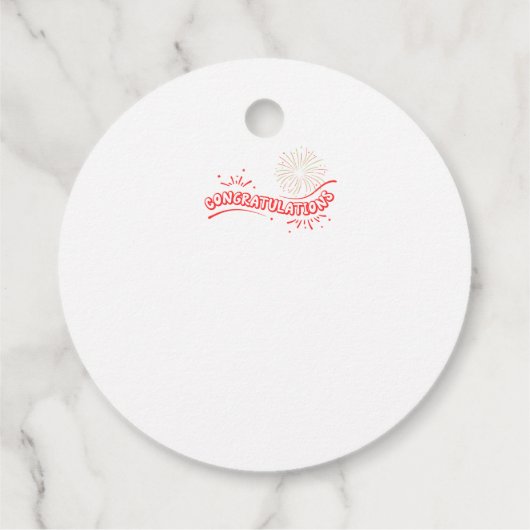 Verpakking, gefeliciteerd bedankjes labels (Achterkant)