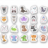 [Verpakking] Gesneden dieren | gedomesticeerd en i Sticker (Voorkant)