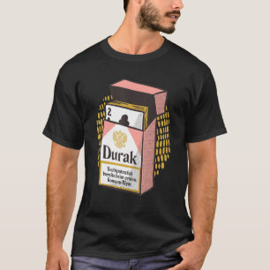 Verpakking kaartjes sigaretten gevuld met porkerka t-shirt