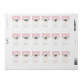 VERPAKKING LABEL LABEL gemaakt met liefde roze che (Full Sheet)
