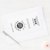 Verpakking Logo Dank u Verzenddoos Verzegeling Lab Rechthoekige Sticker (Envelop)