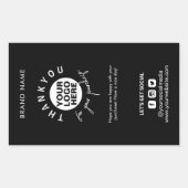 Verpakking Logo Dank u Verzenddoos Verzegeling Lab Rechthoekige Sticker (Voorkant)