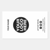 Verpakking Logo Trendy Verzenddoos Verzegeling Lab Rechthoekige Sticker (Voorkant)