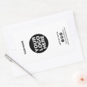 Verpakking Logo Trendy Verzenddoos Verzegeling Lab Rechthoekige Sticker (Envelop)