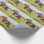 Verpakking met Duits Shepherd Dog Alsatian Cadeaupapier (Hoek)