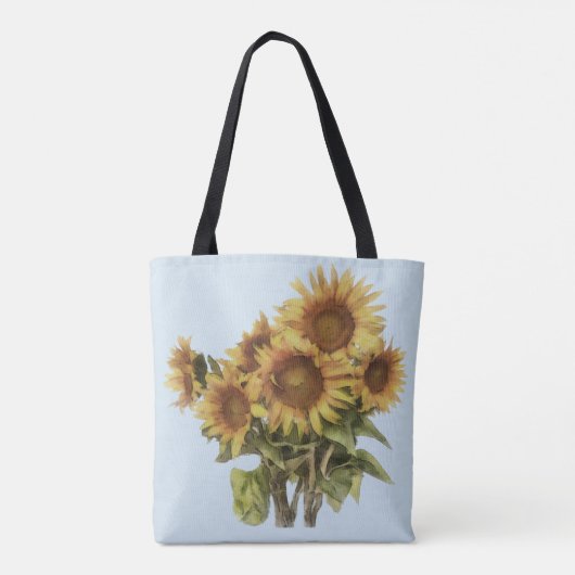 Verpakking met zonnebloemen tote bag (Achterkant)