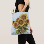 Verpakking met zonnebloemen tote bag (Dichtbij)