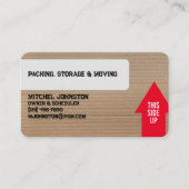 Verpakking, Opslag en Verhuisbedrijf Visitekaartje (Voorkant)