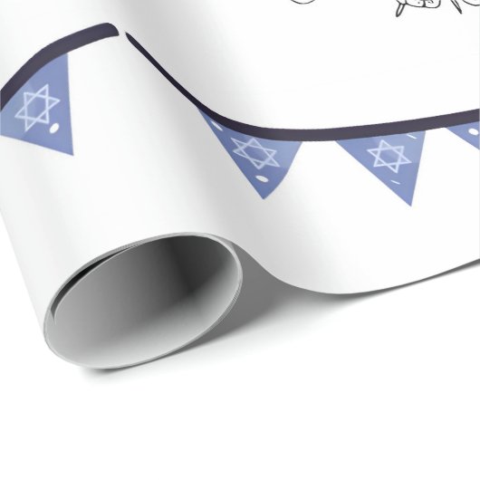 Verpakking Papier Chanoeka moderne minimalist (Rol Hoek)