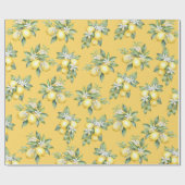 Verpakking Papier Citroen citrus 1e verjaardag. (Vlak)