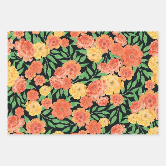 Verpakking Papier Flat Sheet Set van 3 - Marigold Inpakpapier Vel (Voorkant)