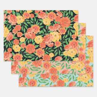 Verpakking Papier Flat Sheet Set van 3 - Marigold Inpakpapier Vel