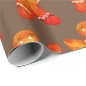 Verpakking Papier Gingerbread Cookies Tekening (Rol Hoek)