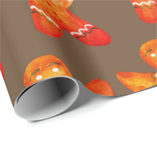 Verpakking Papier Gingerbread Cookies Tekening (Rol Hoek)