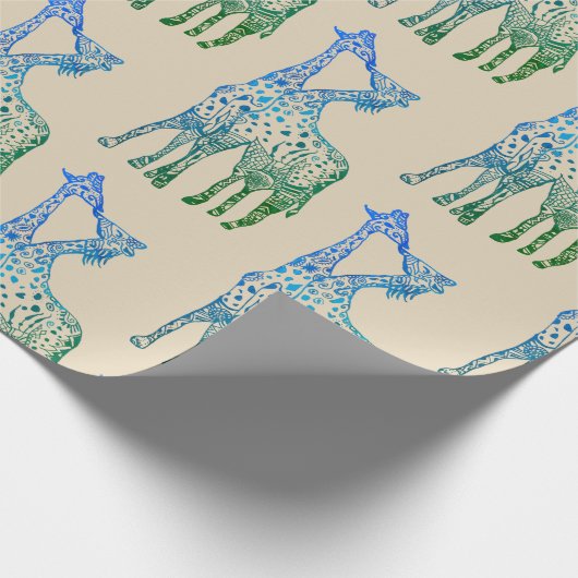 Verpakking Papier Giraffes Art (Hoek)