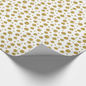 Verpakking Papier Gouden Glitter Polka Dots (Hoek)